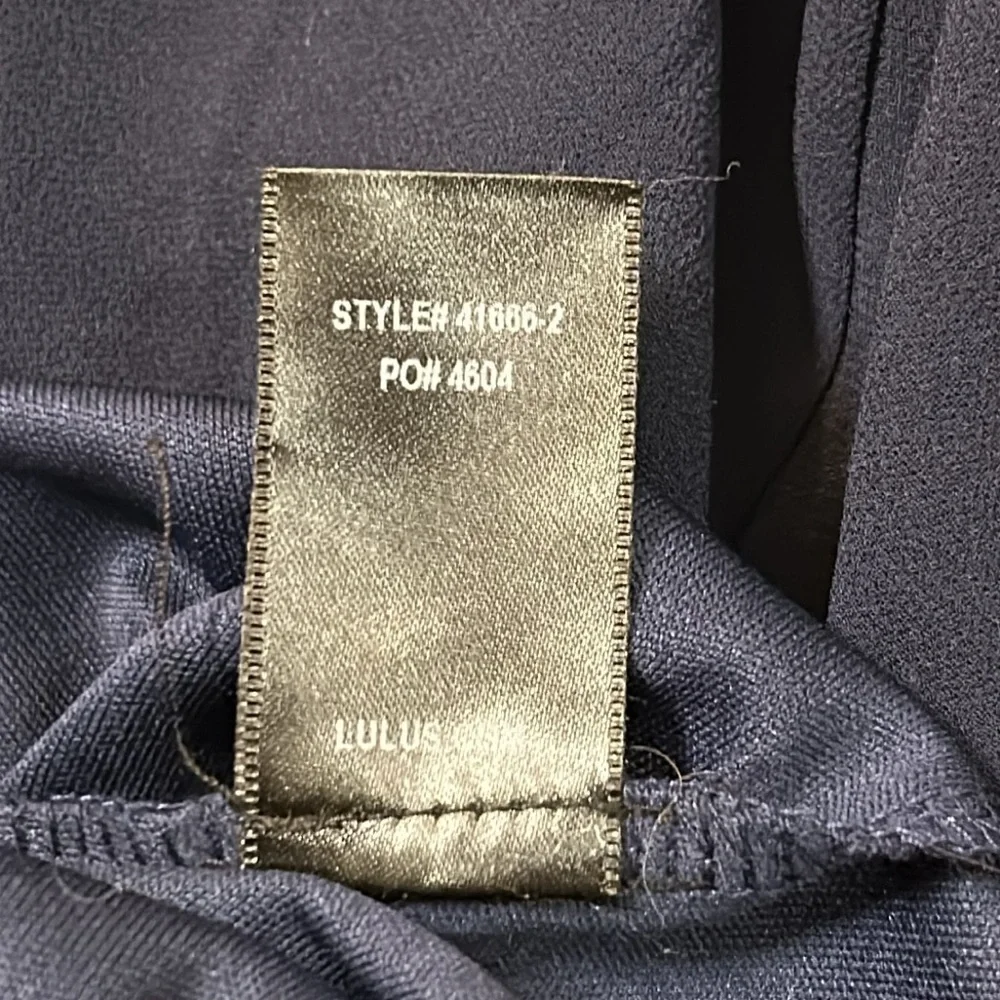NWT Lulu’s | Shifting Dears Long Sleeve Dress Navy Blue XS - Picture 11 of 11